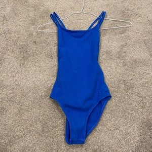 Blue leotard